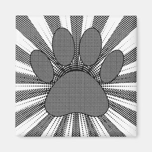 Dog Paw Print Manga Style Magneet