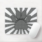 Dog Paw Print Manga Style Muismat (Met muis)