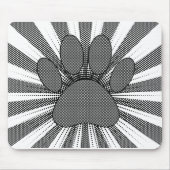 Dog Paw Print Manga Style Muismat (Voorkant)