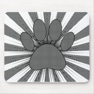 Dog Paw Print Manga Style Muismat