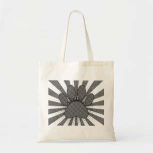 Dog Paw Print Manga Style Tote Bag
