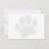Dog Paw Print Rubber Stamp Effect Blank Notitiekaartje (Achterkant)