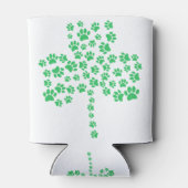 Dog Paw Print Shamrock Blikjeskoeler (Achterkant)