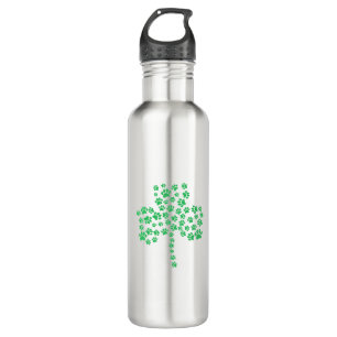 Dog Paw Print Shamrock Waterfles