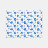 Dog Paw Print Simple Dierenvriend Cute Puppies Fleece Deken (Voorkant (Horizontaal))