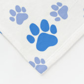 Dog Paw Print Simple Dierenvriend Cute Puppies Fleece Deken (Hoek)