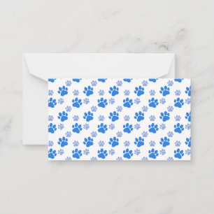 Dog Paw Print Simple Dierenvriend Cute Puppies Notitiekaartje