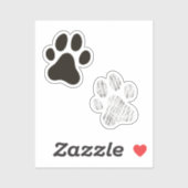 Dog Paw Print Sticker Pack  (Feuille)