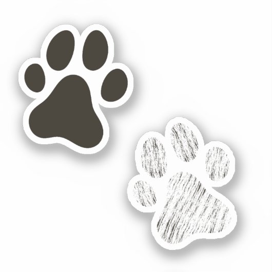 Dog Paw Print Sticker Pack  (Recto)