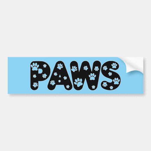 Dog Paw-printers Bumpersticker (Voorkant)