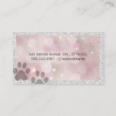 Dog Paw-printers | Logo schaar Visitekaartje (Achterkant)