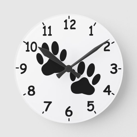 Dog Paw-printers Ronde Klok (Voorkant)