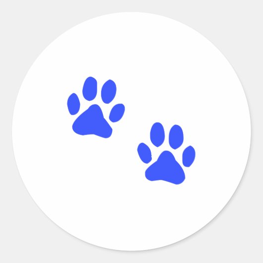 Dog Paw-printers Ronde Sticker (Voorkant)