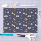 Dog Paw Prints and Botten Cute Tissuepapier (Craft)