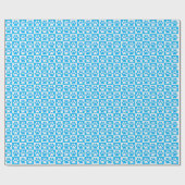 Dog Paw Prints aqua en wit Cadeaupapier (Vlak)