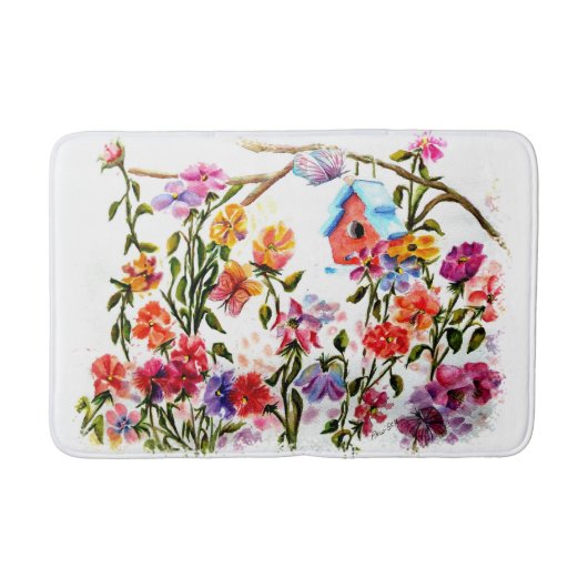 DOG PAW PRINTS BIRD HOUSE BADMAT (Voorkant)