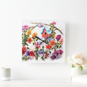 DOG PAW PRINTS BIRD HOUSE VIERKANTE KLOK (Huis)