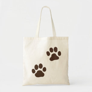 Dog Paw Prints Canvas tas
