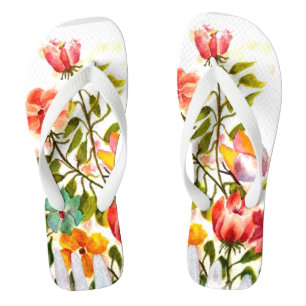 DOG PAW PRINTS FLOWER GARDEN FENCE TEENSLIPPERS