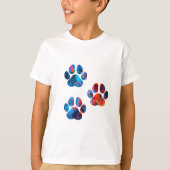 Dog Paw Prints - Inkt in water T-shirt (Voorkant)