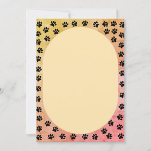 Dog Paw Prints Ovaal Vorm Stijl