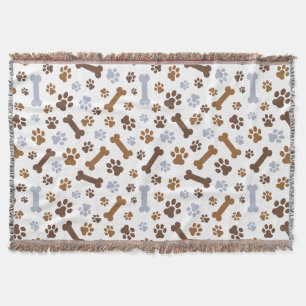 Dog Paw Prints Patroon Deken