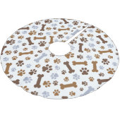 Dog Paw Prints Patroon Kerstboom Rok (Gekanteld)