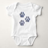 Dog Paw Prints - Portugese tegels Romper (Voorkant)