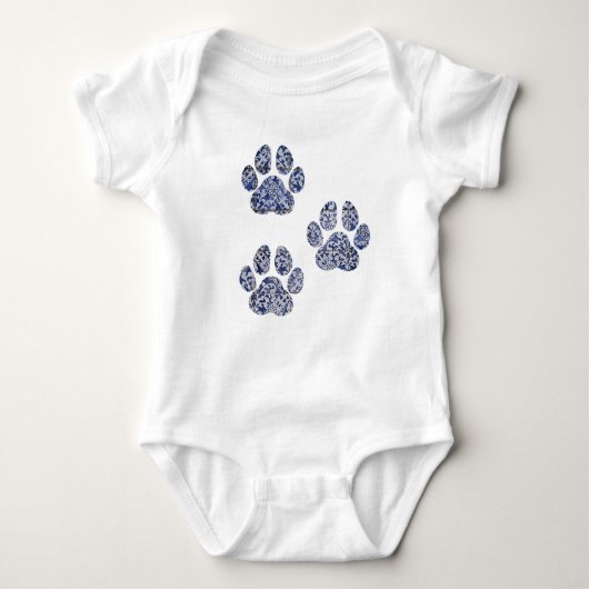 Dog Paw Prints - Portugese tegels Romper (Voorkant)