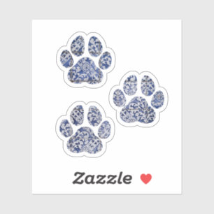 Dog Paw Prints - Portugese tegels Sticker