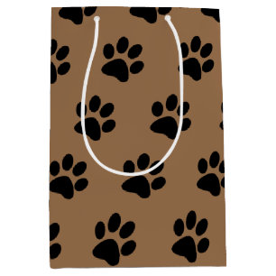 Dog Paw prints verjaardag van huisdier Medium Cadeauzakje
