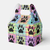 Dog Paw Quilt Patroon Print Aangepast Bedankdoosjes (Achterkant)