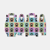 Dog Paw Quilt Patroon Print Aangepast Bedankdoosjes (Uitgevouwen)
