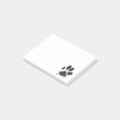 Dog paw schrijft dat hij merkt, schattig huisdier post-it® notes (Schuin)
