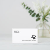 Dog Paw simple pet Visitekaartje (Staand voorkant)