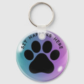 Dog Paw Sleutelhanger (Achterkant)