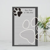 Dog Paw Stationery Briefpapier (Staand voorkant)