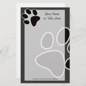 Dog Paw Stationery Briefpapier (Voorkant / Achterkant)
