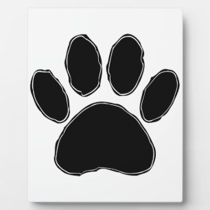 Dog Paw-tekening in zwart Fotoplaat