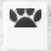 Dog Paw-tekening Rechthoekige Sticker (Tas)