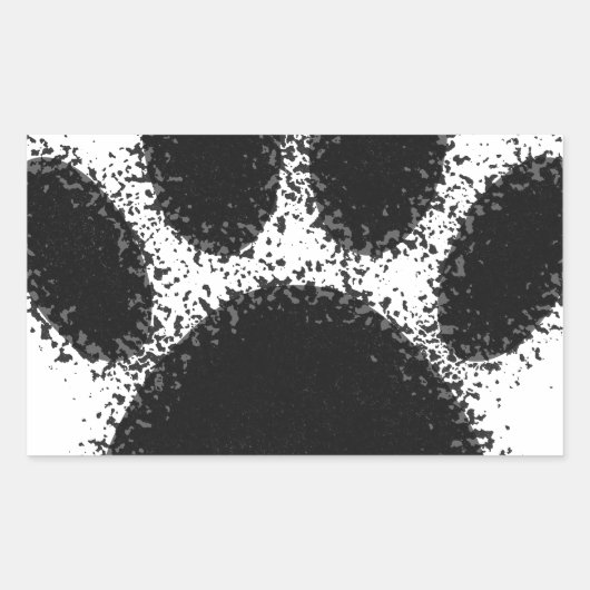 Dog Paw-tekening Rechthoekige Sticker (Voorkant)