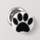 Dog Paw-tekening Ronde Button 5,7 Cm (Voorkant /achterkant)