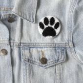 Dog Paw-tekening Ronde Button 5,7 Cm (In situ)
