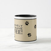 Dog Paw Typography Coffee Lover's Cute Specialty Mok (Midden)