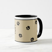 Dog Paw Typography Coffee Lover's Cute Specialty Mok (Voorkant rechts)
