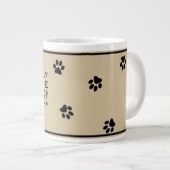 Dog Paw Typography Coffee Lover's Specialty Extra Grote Beker (Voorkant rechts)