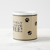 Dog Paw Typography Coffee Lover's Specialty Extra Grote Beker (Voorkant)