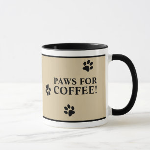 Dog Paw Typography Hot Beverage Specialty Mok