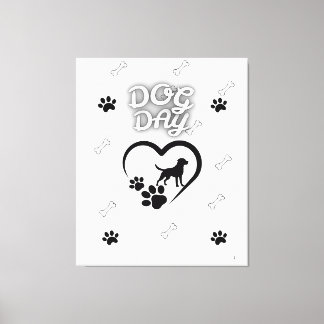 Dog Paw Wall Art - Schattige Hondenliefhebber Home Canvas Afdruk