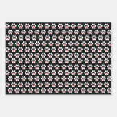Dog Paw Wrapping Paper Flat Sheet Set 3 (Voorkant 3)